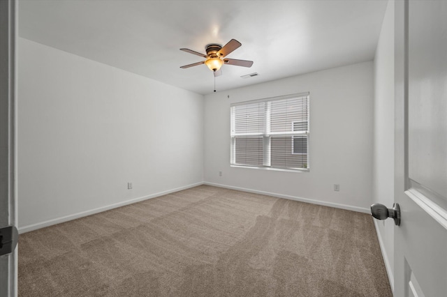 364 Deep River Rd, Summerville, SC 29486 - empty room featuring baseboards, ceiling fan, carpet flooring, and visible vents