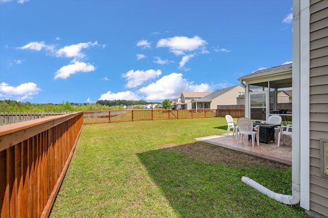 364 Deep River Rd, Summerville, SC 29486 - view of yard with a fenced backyard, a patio, and a sunroom
