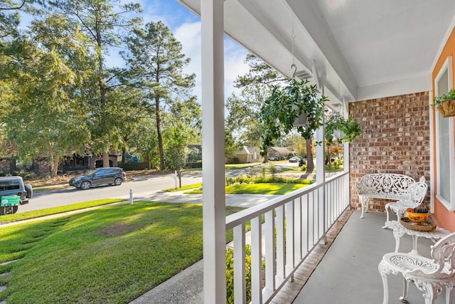 balcony with a porch