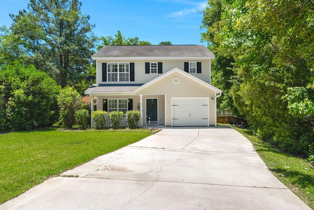 214 Blackstone Dr, Moncks Corner, SC 29461 - view of front facade featuring driveway, a porch, and a garage
