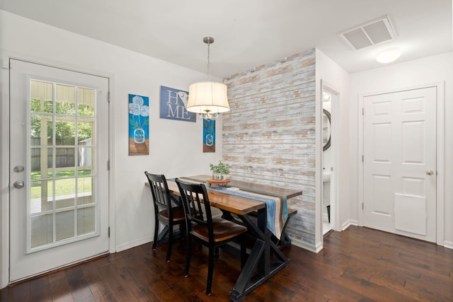 214 Blackstone Dr, Moncks Corner, SC 29461 - dining room with dark wood-style floors and baseboards