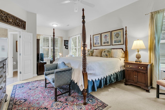 1809 Two Cedar Way, Mount Pleasant, SC 29466 - bedroom featuring light colored carpet and ceiling fan