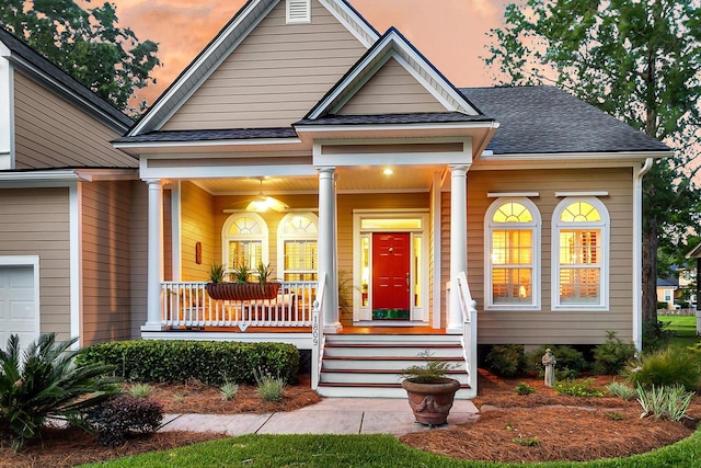 1809 Two Cedar Way, Mount Pleasant, SC 29466 - view of front of property featuring a porch and roof with shingles