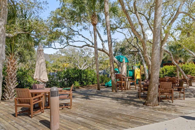 view of wooden terrace