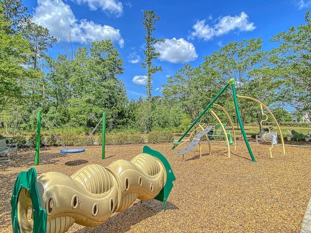 view of community jungle gym