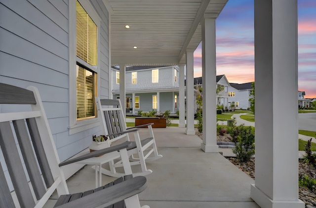 view of patio with a porch
