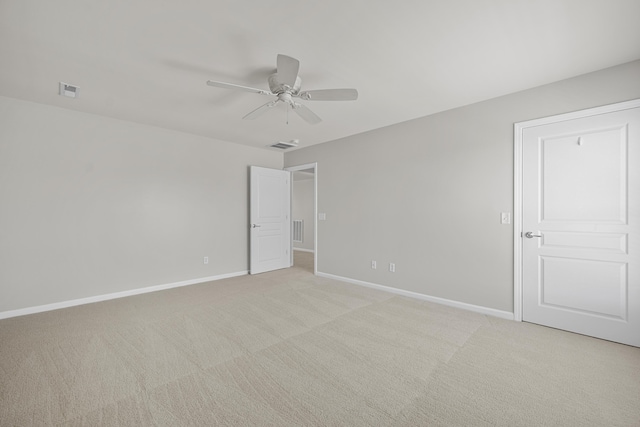 554 Tranquil Waters Way, Summerville, SC 29486 - unfurnished room with visible vents, baseboards, ceiling fan, and light colored carpet