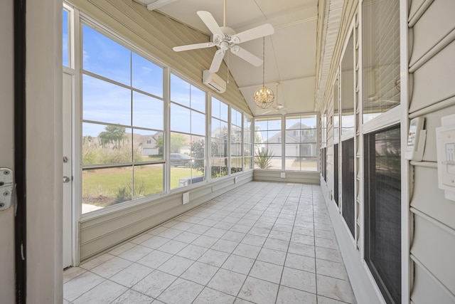 554 Tranquil Waters Way, Summerville, SC 29486 - unfurnished sunroom with ceiling fan with notable chandelier