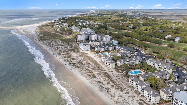 9000 Palmetto Dr Unit 202-C, Isle Of Palms, SC 29451 - bird's eye view featuring a view of the beach and a water view