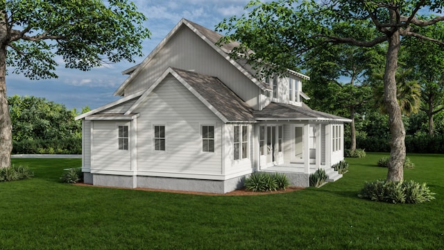 5209 Seewee Rd, Awendaw, SC 29429 - view of property exterior with a yard and a shingled roof