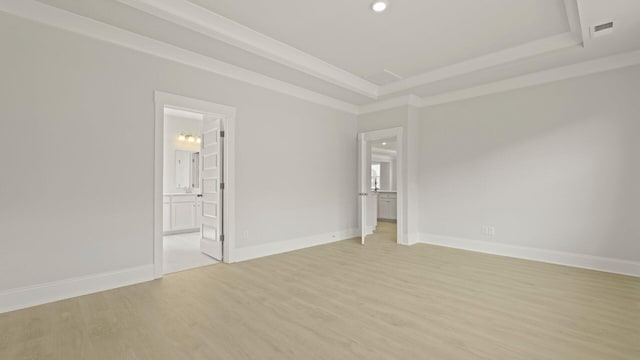 205 Bilge Rd, Ridgeville, SC 29472 - unfurnished room featuring a raised ceiling, light wood-style floors, and recessed lighting