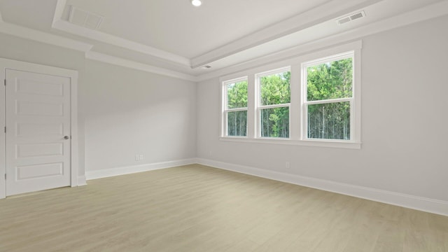 205 Bilge Rd, Ridgeville, SC 29472 - empty room with plenty of natural light, light wood-style floors, a tray ceiling, and recessed lighting