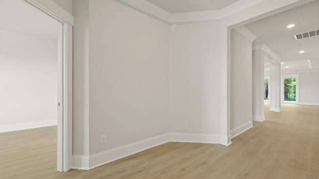 205 Bilge Rd, Ridgeville, SC 29472 - corridor featuring light wood-style floors, crown molding, and recessed lighting