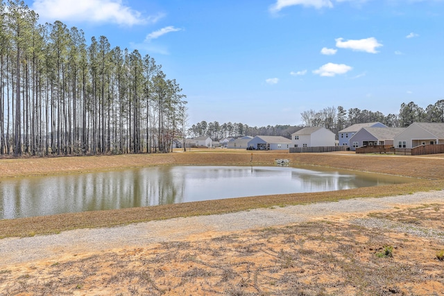 water view featuring a residential view