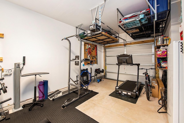 4117 Rigsby Ln, Charleston, SC 29414 - exercise area featuring a garage