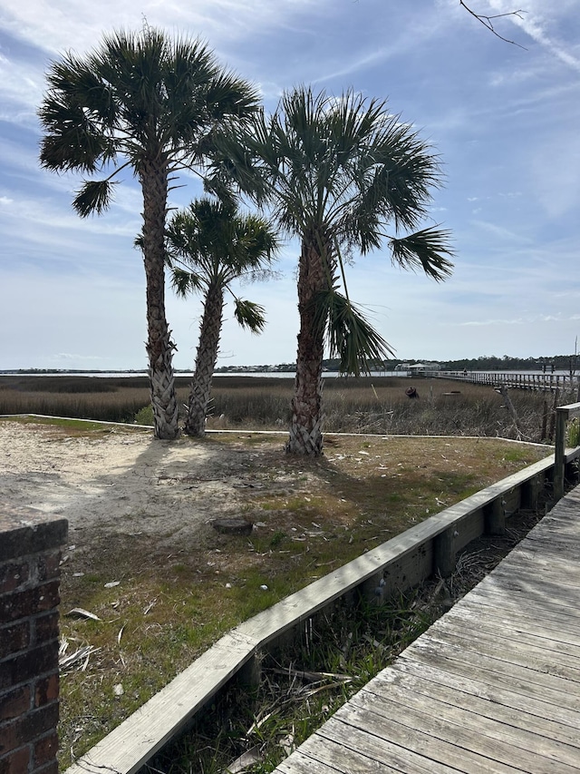 dock area featuring a rural view