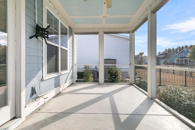 view of sunroom