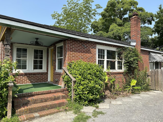 2204 Dover St, North Charleston, SC 29405 - view of front facade with brick siding and a chimney