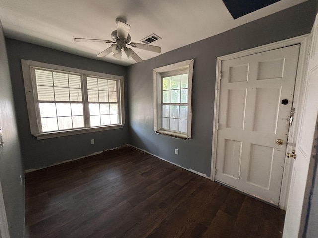 2204 Dover St, North Charleston, SC 29405 - spare room featuring dark wood finished floors and ceiling fan
