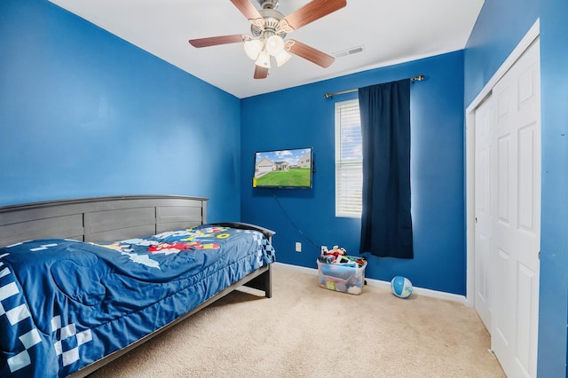 405 Watershed Dr, Goose Creek, SC 29445 - carpeted bedroom featuring baseboards and a ceiling fan