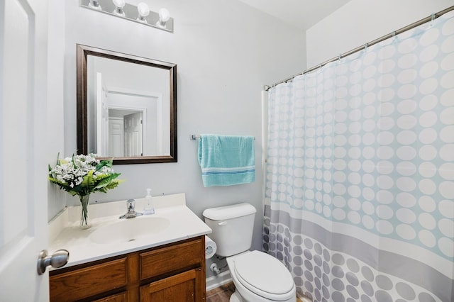 405 Watershed Dr, Goose Creek, SC 29445 - bathroom featuring vanity, toilet, and a shower with curtain