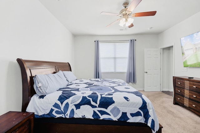 405 Watershed Dr, Goose Creek, SC 29445 - bedroom with light colored carpet, ceiling fan, and baseboards