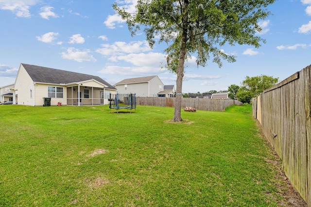 405 Watershed Dr, Goose Creek, SC 29445 - view of yard with a trampoline and a sunroom