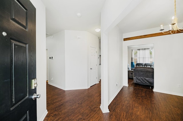 405 Watershed Dr, Goose Creek, SC 29445 - entryway with a chandelier, wood finished floors, and baseboards