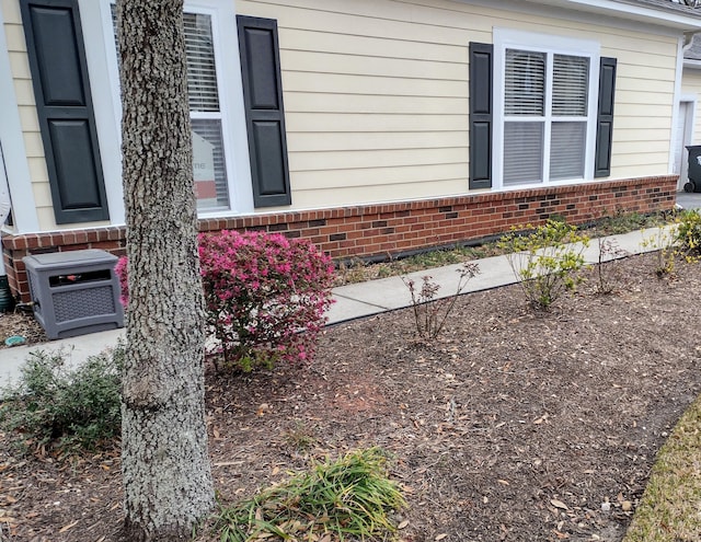 details featuring brick siding