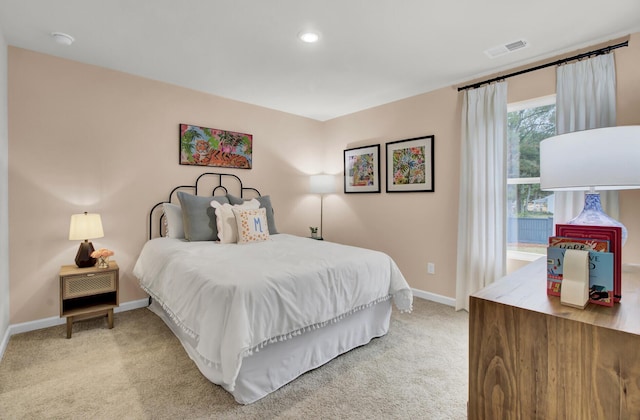 view of carpeted bedroom