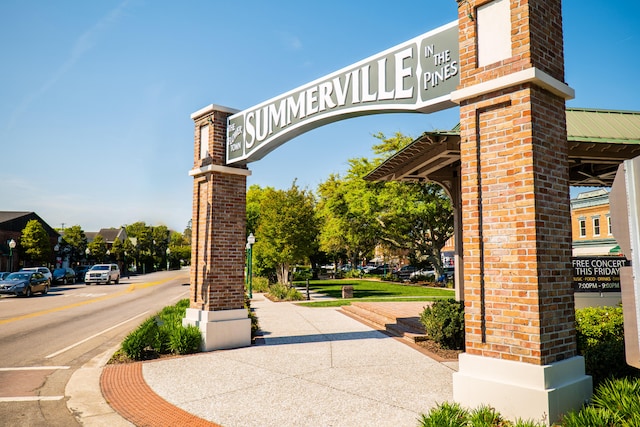 view of community sign