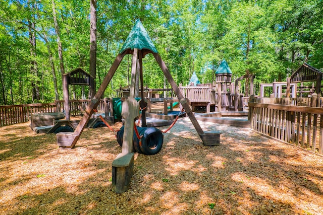 view of jungle gym