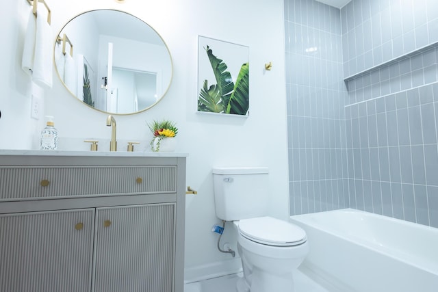 full bathroom featuring toilet and vanity