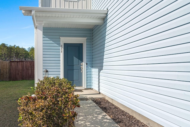 view of doorway to property