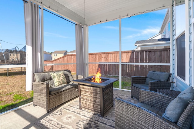 view of sunroom / solarium