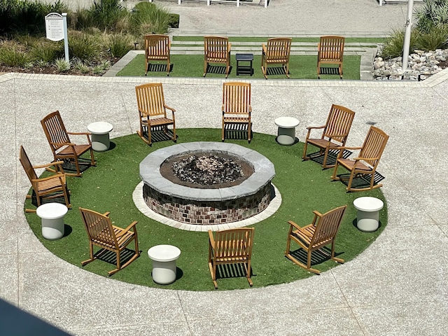 5802 Palmetto Dr Unit B 314, Isle Of Palms, SC 29451 - surrounding community with an outdoor fire pit