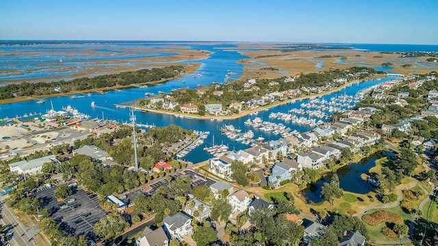 5802 Palmetto Dr Unit B 314, Isle Of Palms, SC 29451 - aerial view of property and surrounding area with a large body of water and a marina