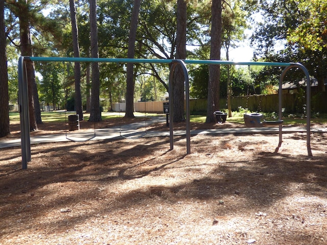 view of jungle gym