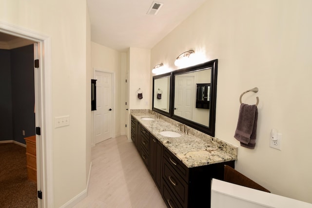 bathroom with vanity