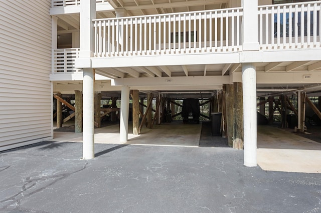 garage featuring a carport