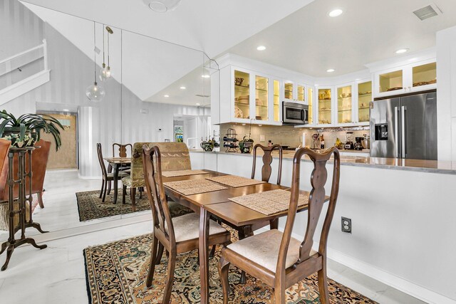 view of dining area