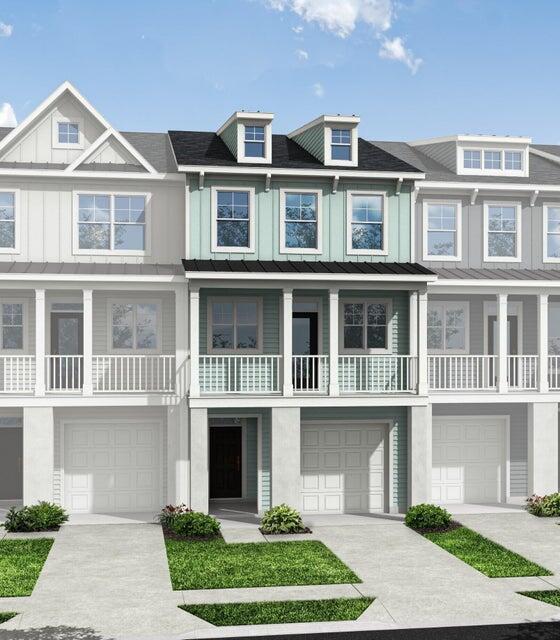 414 Katies Scenic Ct, Charleston, SC 29492 - townhome / multi-family property with a garage, driveway, and board and batten siding