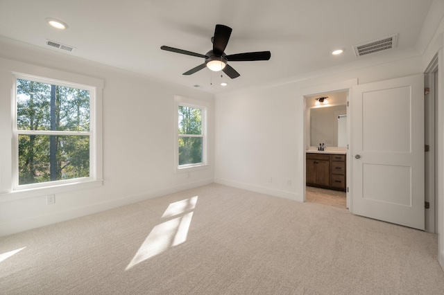414 Katies Scenic Ct, Charleston, SC 29492 - unfurnished bedroom featuring visible vents, recessed lighting, and light colored carpet