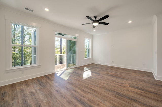 414 Katies Scenic Ct, Charleston, SC 29492 - spare room with plenty of natural light, visible vents, baseboards, and ceiling fan