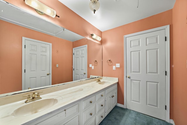 1560 NW Lee Blvd, Orangeburg, SC 29118 - full bathroom with double vanity and a sink