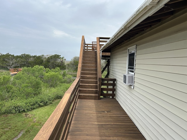 1736 E Ashley Ave, Folly Beach, SC 29439 - wooden deck with stairway