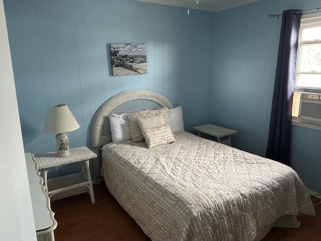 1736 E Ashley Ave, Folly Beach, SC 29439 - bedroom featuring wood finished floors and wood walls