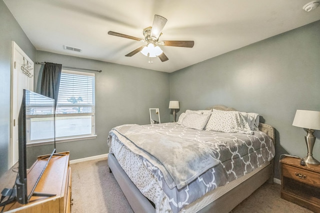 9711 Fanning Basket Ln, Ladson, SC 29456 - carpeted bedroom with baseboards and a ceiling fan