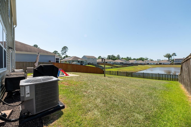 9711 Fanning Basket Ln, Ladson, SC 29456 - view of yard featuring cooling unit, a residential view, and a water view