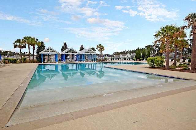 view of pool with a patio